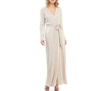 WAYF Naomi Metallic Wrap Dress - XS - NWT